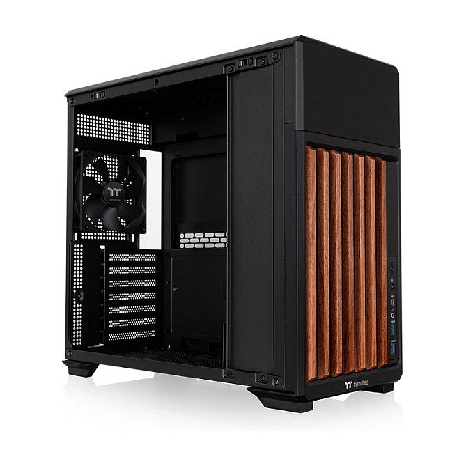 Thermaltake TR300 WS Midi Tower Negro/Madera con LCD