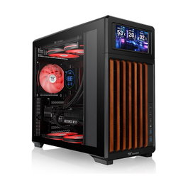 Thermaltake TR300 WS Midi Tower Negro/Madera con LCD