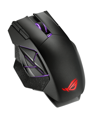 Asus ROG Spatha X Ratón Gaming RF Wireless+USB Type-A Óptico 19000 DPI Negro 90MP0220-BMUA00
