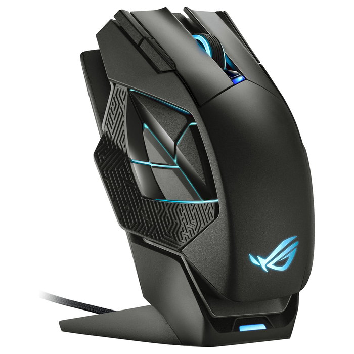 ASUS ROG Spatha X Ratón Gaming Inalámbrico 19000 DPI, 12 Botones Programables, Iluminación RGB, Tipo-C, Para Mano Derecha, Negro