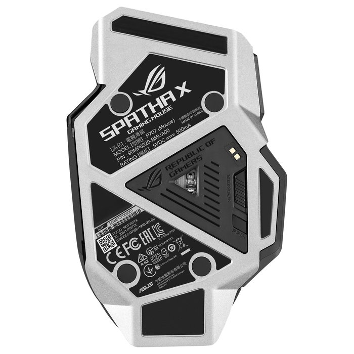 ASUS ROG Spatha X Ratón Gaming Inalámbrico 19000 DPI, 12 Botones Programables, Iluminación RGB, Tipo-C, Para Mano Derecha, Negro
