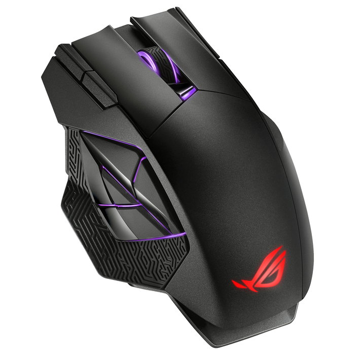 ASUS ROG Spatha X Ratón Gaming Inalámbrico 19000 DPI, 12 Botones Programables, Iluminación RGB, Tipo-C, Para Mano Derecha, Negro