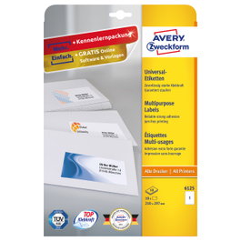 AVERY Zweckform Etiquetas 6125 blanco 210,0 x 297,0 mm