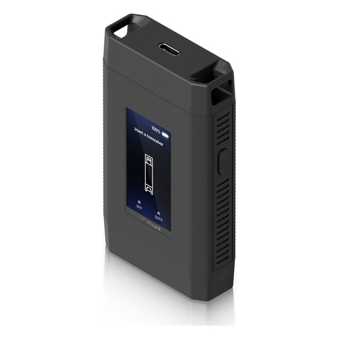 Ubiquiti UACC-SFP-Wizard Cable Tester y Administrador de Transceptores QSFP/SFP con Pantalla Táctil de 4.83 cm, Batería Recargable y USB Tipo C