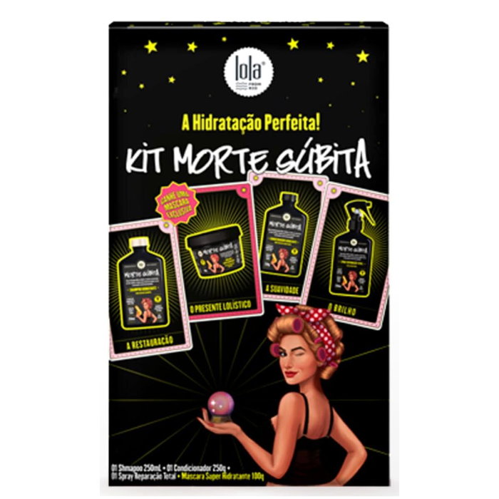 Lola Cosmetics Kit Morte Súbita con Shampoo, Condicionador, Spray y Máscara Lola Cosmetics Kit Morte Súbita con Shampoo, Condicionador, Spray y Máscara
