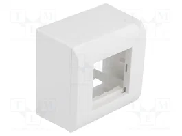 DeLOCK Carcasa de montaje en superficie para módulos Easy 45, 82 x 82 mm, Blanco