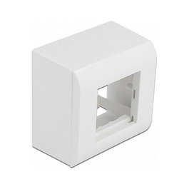 DeLOCK Carcasa de montaje en superficie para módulos Easy 45, 82 x 82 mm, blanco