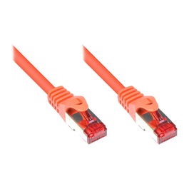 GoodConnections Cable de Red Patch S/FTP Cat. 6, 250MHz, 0.25m, RJ-45 Macho a Macho, Color Naranja
