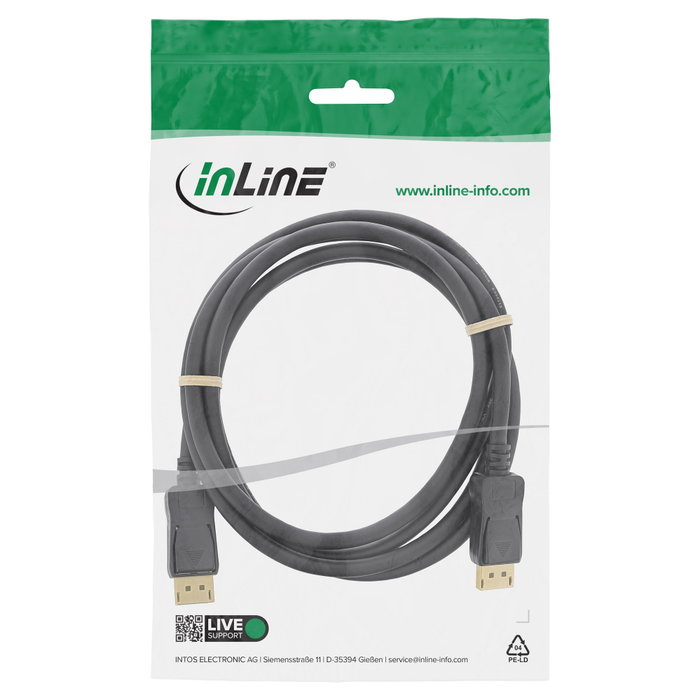 InLine Cable DisplayPort, negro, 2m InLine Cable DisplayPort, negro, 2m