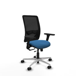 PIQUERAS Y CRESPO Silla de oficina Zulema Sincro/Traslack Azul claro y Negro