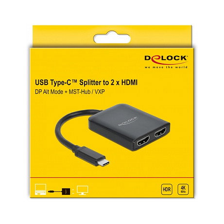 DeLOCK Divisor USB Type-C a 2 x HDMI MST/VXP 87755 DeLOCK Divisor USB Type-C a 2 x HDMI MST/VXP 87755