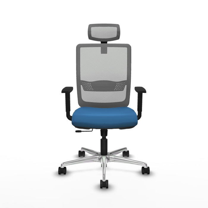 PIQUERAS Y CRESPO Silla de oficina Haches Azul claro y Gris