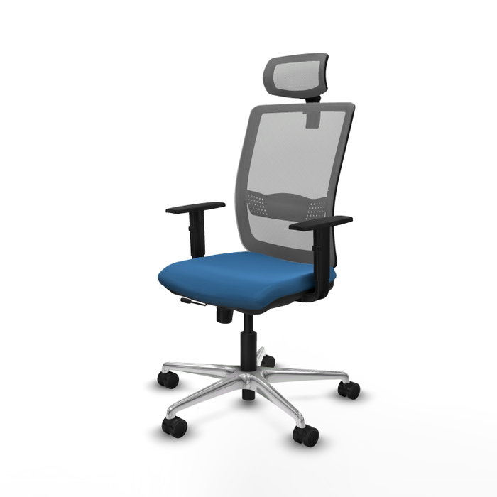 PIQUERAS Y CRESPO Silla de oficina Haches Azul claro y Gris