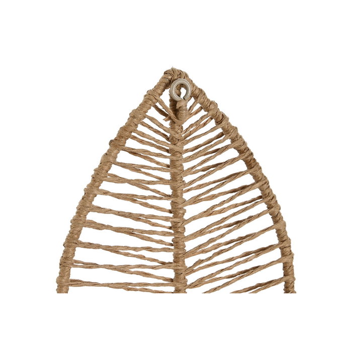 DKD Home Decor Set de 3 Percheros de Pared de Yute y Metal con Diseño de Hoja DKD Home Decor Set de 3 Percheros de Pared de Yute y Metal con Diseño de Hoja