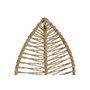 DKD Home Decor Set de 3 Percheros de Pared de Yute y Metal con Diseño de Hoja
