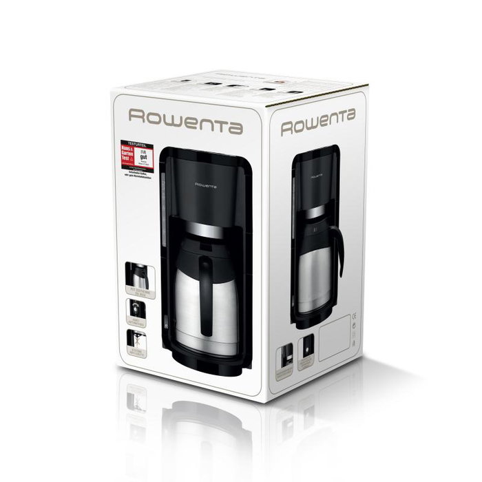 Rowenta Máquina de Café Milano CT3818, Color Plata y Negro, Cafetera Eléctrica