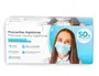 Mascarilla Facial Higienica Desechable 3 Capas Con Ajuste Nasal Filtracion 95% Color Azul 50 unidades