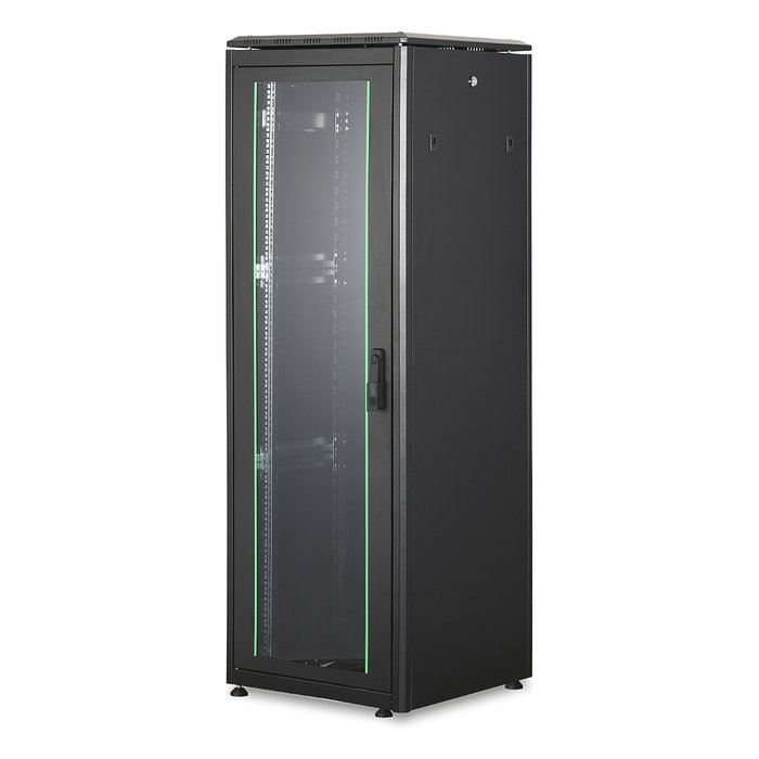 Digitus Unique 36HE Armario de Rack de Red Independiente, 1787x600x600 mm (36U), Negro, Capacidad 800 kg, Puerta de Vidrio Delantera, IP20 Digitus Unique 36HE Armario de Rack de Red Independiente, 1787x600x600 mm (36U), Negro, Capacidad 800 kg, Puerta de Vidrio Delantera, IP20