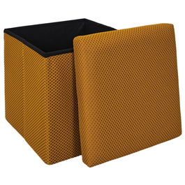 Home Deco Factory Caja-Puf Plegable Atom Mostaza