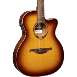 LAG Guitarra Acústica Auditorium Slim Cutaway 118 A/E - Brown Shadow | Electroacústica Tapa Cedro Rojo Macizo, Fondo Khaya, Acabado Brillante