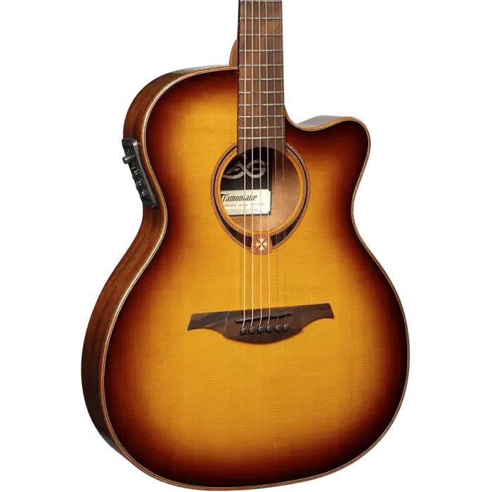 LAG Guitarra Acústica Auditorium Slim Cutaway 118 A/E - Brown Shadow | Electroacústica Tapa Cedro Rojo Macizo, Fondo Khaya, Acabado Brillante
