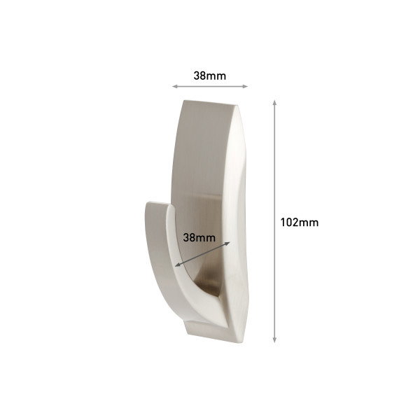 3M Percha Command de Baño Níquel Grande