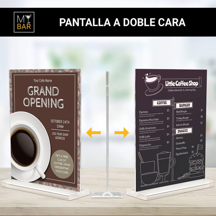 My Bar Porta Menus Sobremesa 21 x 29.7 cm (12 Unidades)