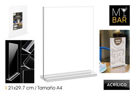 My Bar Porta Menus Sobremesa 21 x 29.7 cm (12 Unidades)