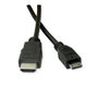 ROLINE Cable HDMI de alta velocidad con Ethernet, HDMI estándar a Mini HDMI, 2 m, Negro