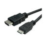 ROLINE Cable HDMI de alta velocidad con Ethernet, HDMI estándar a Mini HDMI, 2 m, Negro