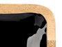 Giftdecor Bandeja Cuadrada 4 Espacios Madera Mango Negro 31 x 31 x 3 cm (Set de 6)