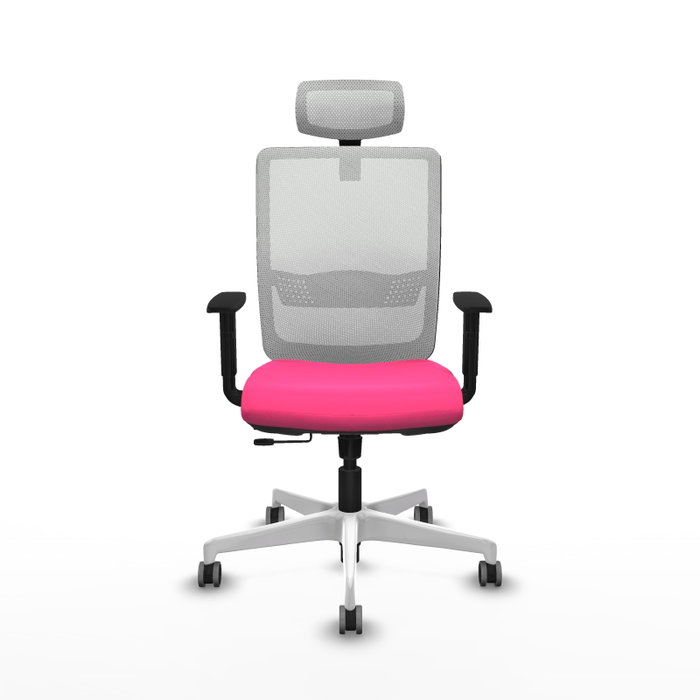 PIQUERAS Y CRESPO Silla de oficina Haches Rosa y Blanco