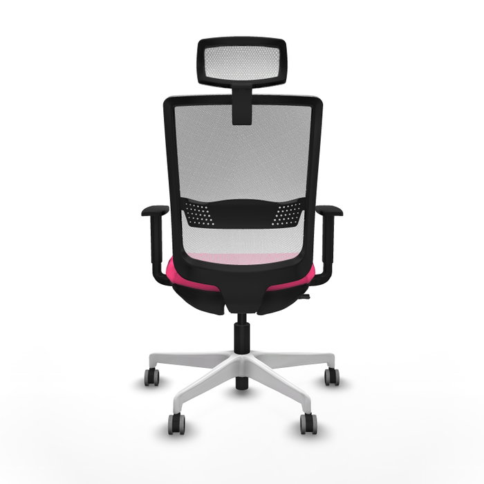 PIQUERAS Y CRESPO Silla de oficina Haches Rosa y Blanco