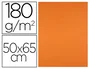 Liderpapel Cartulina 50x65 cm 180g/m2 Naranja para Dibujo y Manualidades