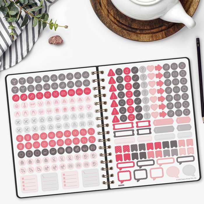 Finocam Agenda Espiral Alma E10-155x212 mm Tapa Dura Negro 2026