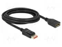 DeLOCK Cable de extensión DisplayPort 8K 60 Hz 3 m