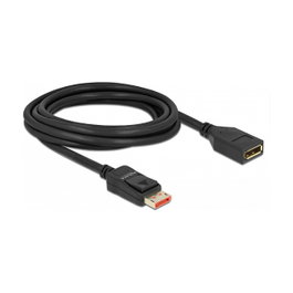 DeLOCK Alargador Cable DisplayPort Verlngerungskabel 8K 60 Hz 3 m, 1.4, HBR3, 32.4 Gbit/s, Negro