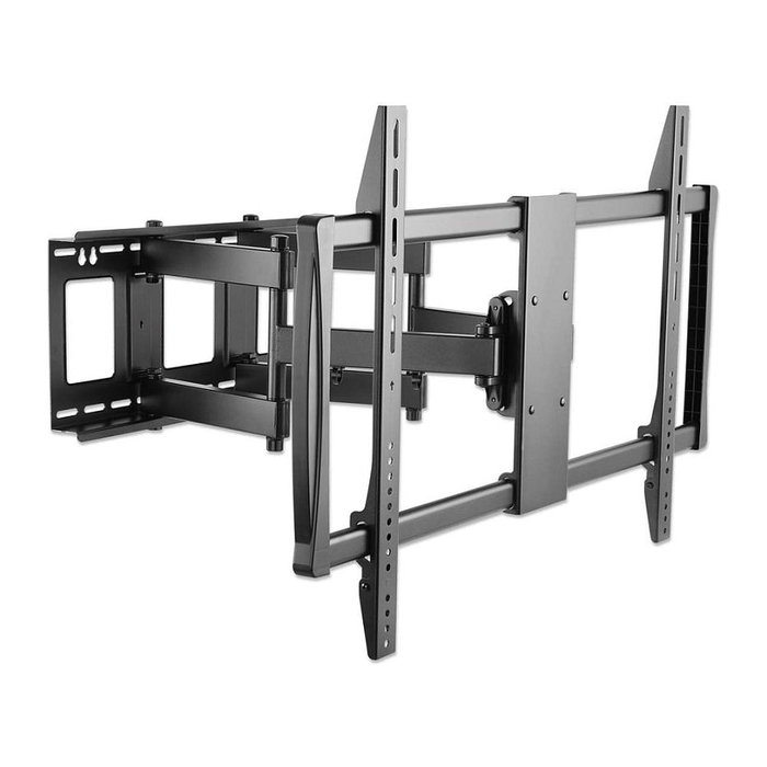 MANHATTAN Soporte de pared articulado para TV, pantallas de 60" a 100", carga 80 kg, VESA 200x200 a 900x600 mm, negro