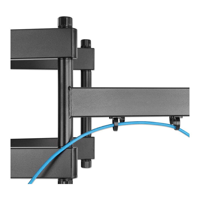 MANHATTAN Soporte de pared articulado para TV, pantallas de 60" a 100", carga 80 kg, VESA 200x200 a 900x600 mm, negro