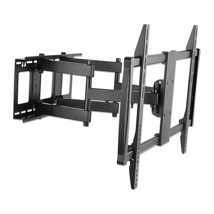 MANHATTAN Soporte de pared articulado para TV, pantallas de 60" a 100", carga 80 kg, VESA 200x200 a 900x600 mm, negro