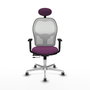 PIQUERAS Y CRESPO Silla de oficina Jorquera Morado y Blanco