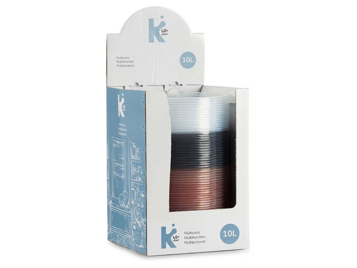 Kipit Multiuso Plástico Transparente 10L Surtidos 37x14x37 cm (Set de 50) Kipit Multiuso Plástico Transparente 10L Surtidos 37x14x37 cm (Set de 50)