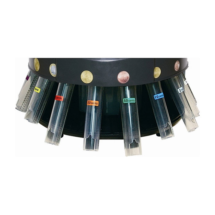 Olympia CC 202 Contador de Monedas Digital con Pantalla LCD, Capacidad 500 Monedas (200/min), Negro