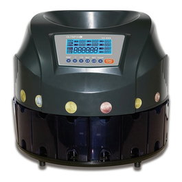Olympia CC 202 Contador de Monedas Digital con Pantalla LCD, Capacidad 500 Monedas (200/min), Negro