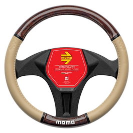 Momo Funda de Volante Luxury Wood Beige 38-39cm