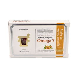 Pharma Nord Activecomplex Omega 7 60 Cápsulas - Piel y Mucosas, Omega 3, 6, 7, 9 y Vitamina A