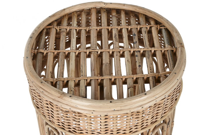 DKD Home Decor Set de 2 Mesitas Auxiliares de Mimbre Natural DKD Home Decor Set de 2 Mesitas Auxiliares de Mimbre Natural