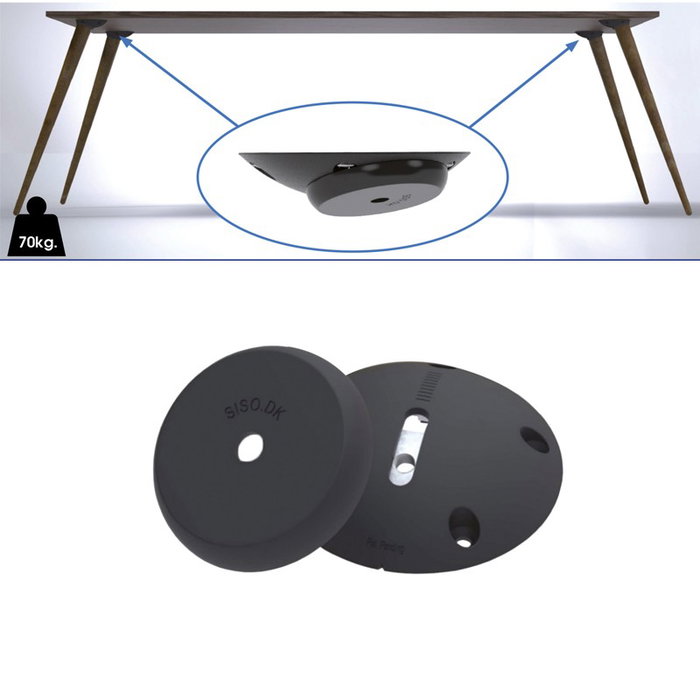 SISO TWISTER LEG Conector Patentado para Patas de Mesa Ajustable 0-20º M8 70kg