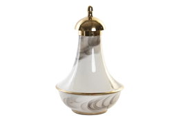 DKD Home Decor Tibor Bicolor de Aluminio y Hierro 17x17x27 cm