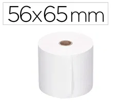 Q-connect Electra - Rollo de Papel para Sumadoras, 56 mm Ancho x 65 mm Diámetro, Sin Bisfenol A, 60 g, para Cajas Registradoras y Calculadoras Impresoras